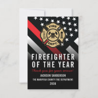 Feuerwehrmann des Jahres Mitarbeiter-Logo Rote Lin