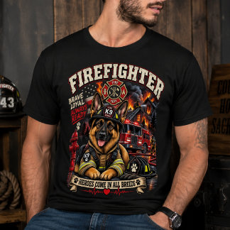 Feuerwehrmann Deutscher Schäferhund – K9 Rettungsh T-Shirt