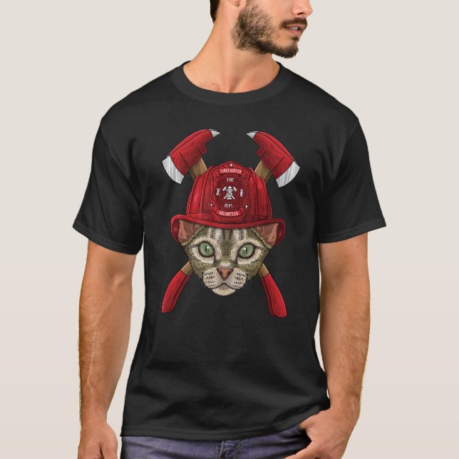 Feuerwehrmann Devon Rex Fireman Boys Kinder Feuerw T-Shirt (Vorderseite)