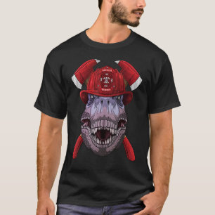 Feuerwehrmann Dinosaurier Feuerwehrmänner Kinder F T-Shirt