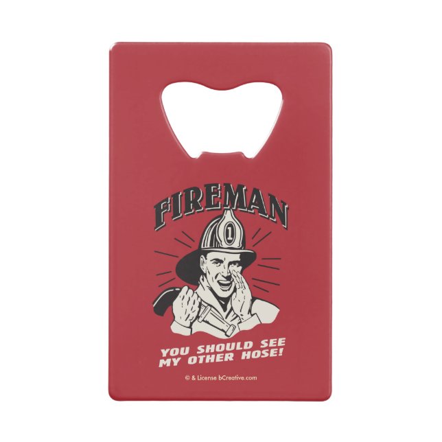 Feuerwehrmann: Du solltest mein anderes Haus sehen Geldbeutel Flaschenöffner (Vorderseite)