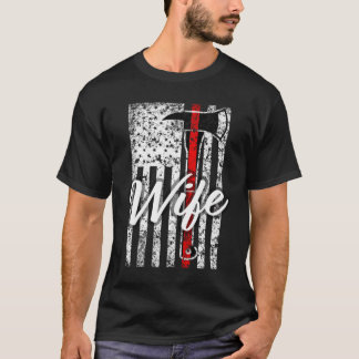 Feuerwehrmann Dünne Rote Linie T-Shirt
