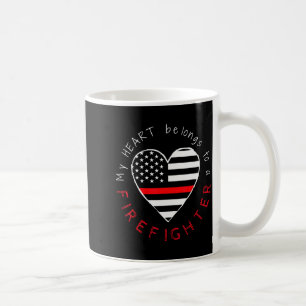 Feuerwehrmann-Ehefrau Freundin - Dünne rote Linie Kaffeetasse