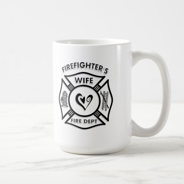 Feuerwehrmann-Ehefrau Kaffeetasse (Rechts)