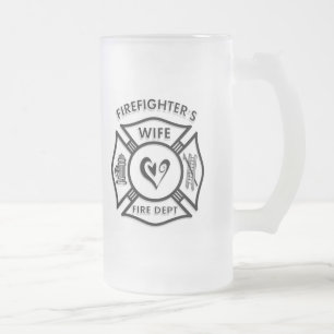 Feuerwehrmann-Ehefrau Mattglas Bierglas