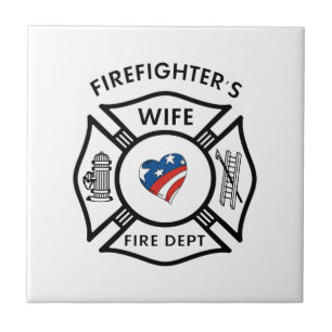 Feuerwehrmann-Ehefrauen USA Fliese