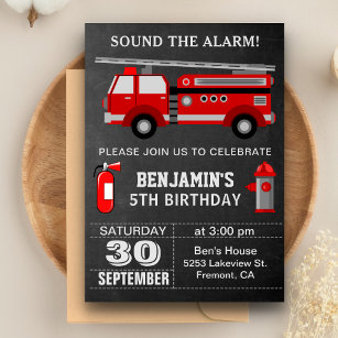 Feuerwehrmann Einladung zur Geburtstagspartei