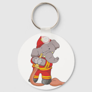 Feuerwehrmann-Elefant-T-Shirts und Geschenke Schlüsselanhänger