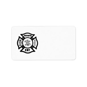 Feuerwehrmann EMT Adressaufkleber