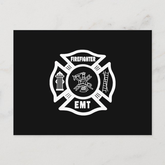 Feuerwehrmann EMT Postkarte (Vorderseite)