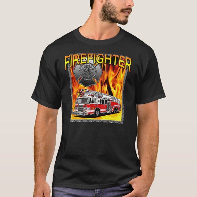 FEUERWEHRMANN-ENTWURF T-Shirt (Vorderseite)