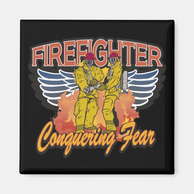 Feuerwehrmann erobert Angst Magnet (Vorne)