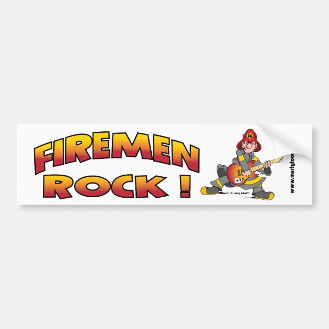 FEUERWEHRMANN-FELSEN-Stoßdämpfer sticker.png Autoaufkleber (Vorne)