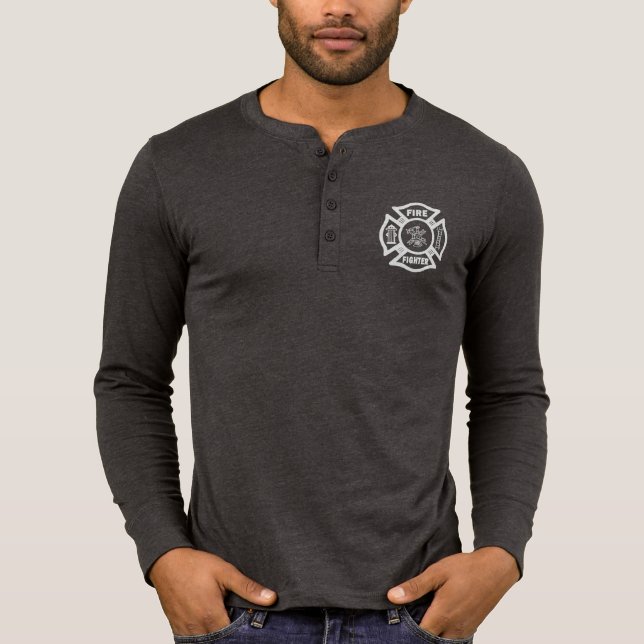 Feuerwehrmann-Feuer-Abteilungs-Logo-Shirt T-Shirt (Vorderseite)