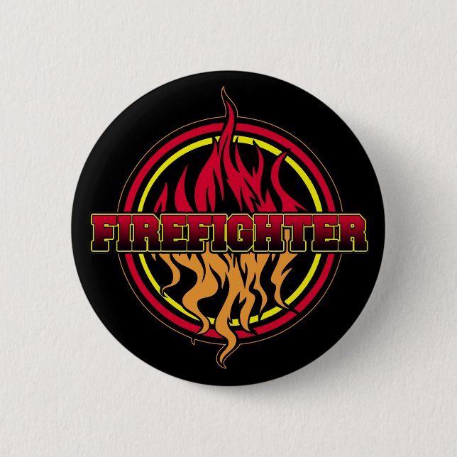 Feuerwehrmann-Feuer-Logo Button (Vorderseite)