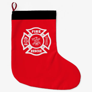 Feuerwehrmann-Feuer-Rettung Großer Weihnachtsstrumpf