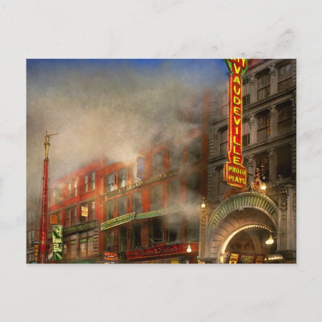 Feuerwehrmann - Feuerverkauf erst 1916 Postkarte (Vorderseite)