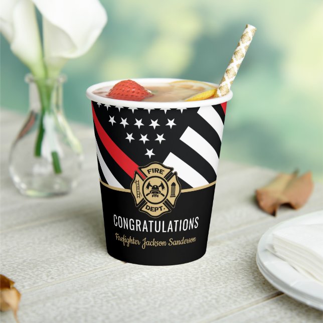 Feuerwehrmann Feuerwehr Feuerwehrmann Feuerwehrman Pappbecher (In Situ)