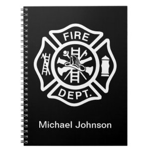 Feuerwehrmann Feuerwehr Individuelle Name Notizblock