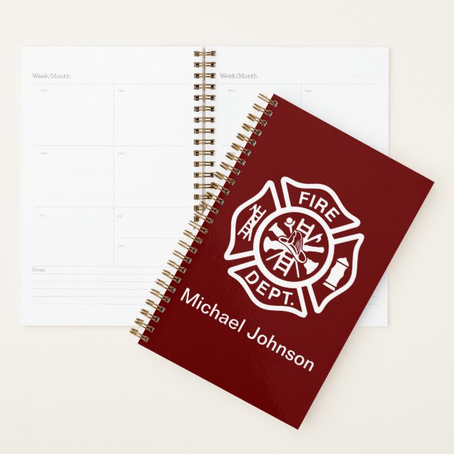 Feuerwehrmann Feuerwehr Individuelle Name Planer (Anzeige)