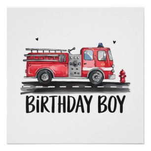 Feuerwehrmann Feuerwehrmann Der Geburtstag der Fam Poster