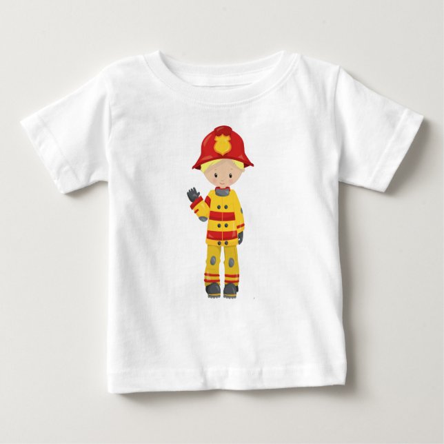 Feuerwehrmann, Feuerwehrmann, Feuerwehr, blondes H Baby T-shirt (Vorderseite)