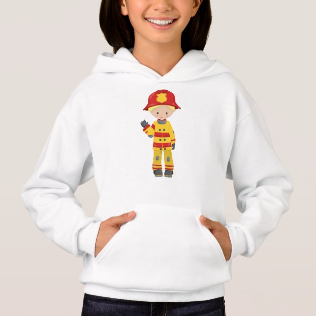 Feuerwehrmann, Feuerwehrmann, Feuerwehr, blondes H Hoodie (Vorderseite)