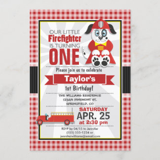 Feuerwehrmann, Feuerwehrmann Geburtstagspartei Einladung