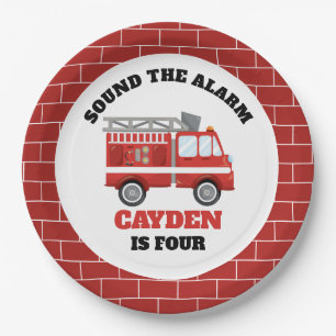 Feuerwehrmann-Feuerwehrmann-Geburtstagspartei Papi Pappteller