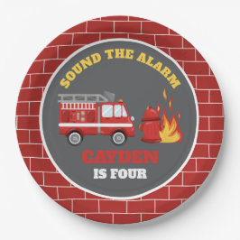 Feuerwehrmann-Feuerwehrmann-Geburtstagspartei Papi Pappteller