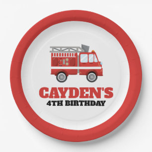 Feuerwehrmann-Feuerwehrmann-Geburtstagspartei Papi Pappteller