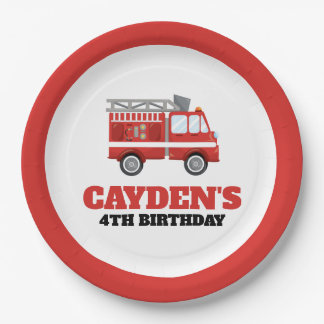 Feuerwehrmann-Feuerwehrmann-Geburtstagspartei Papi Pappteller