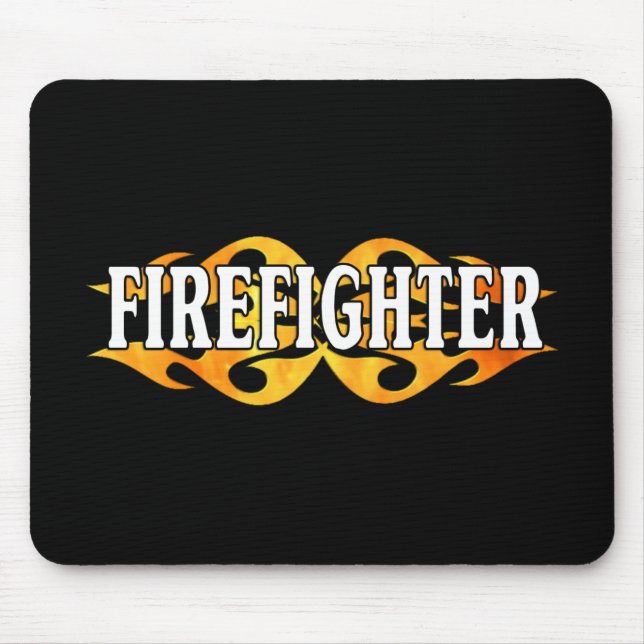 Feuerwehrmann-Flammen Mousepad (Vorne)