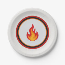 Feuerwehrmann-Flammen-Party-Teller aus Papier
