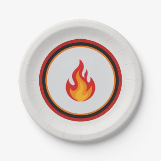 Feuerwehrmann-Flammen-Party-Teller aus Papier Pappteller