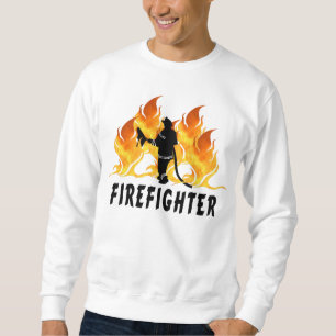 Feuerwehrmann-Flammen Sweatshirt
