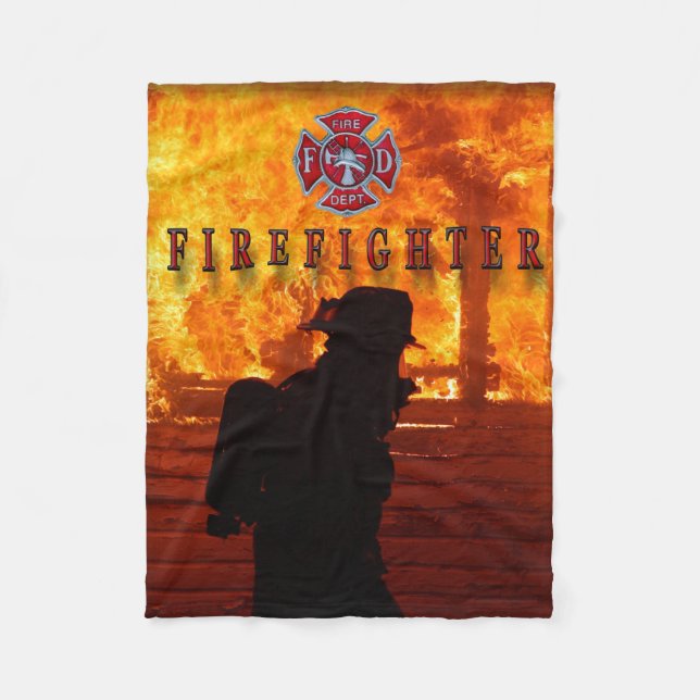 Feuerwehrmann Fleecedecke (Vorderseite)