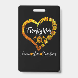 Feuerwehrmann Frieden Liebe Retten Leben Ausweis