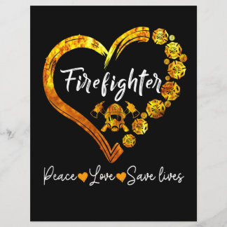 Feuerwehrmann Friedens-Liebe Rette Leben