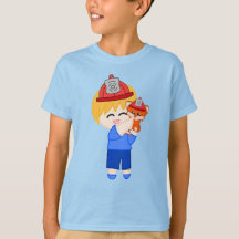 Feuerwehrmann-Fuchs-Art aus dem Buch-T-Shirt