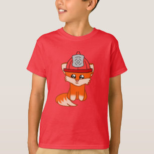 Feuerwehrmann-Fuchs-mit-Feuerwehrhelm-T-Shirt T-Shirt