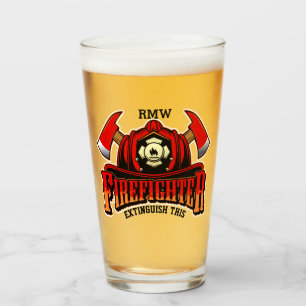 Feuerwehrmann Glas