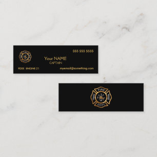 Feuerwehrmann-Gold Mini Visitenkarte