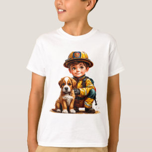 👨🚒 Feuerwehrmann Held Hund Rettung Geschenk 🚒 T-Shirt