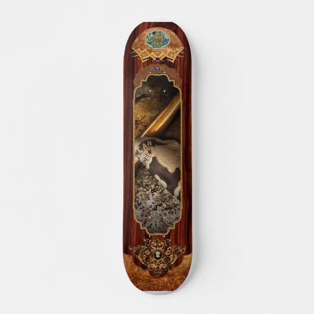 Feuerwehrmann - Held saluieren Skateboard (Vorne)