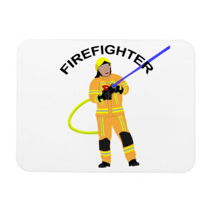 Feuerwehrmann im Sandfarbener Einsatzkleidung Mag Magnet
