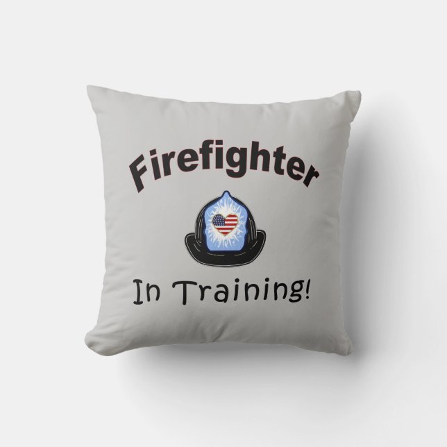 Feuerwehrmann im Training Kissen (Vorderseite)