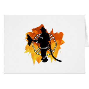 Feuerwehrmann in den Flammen