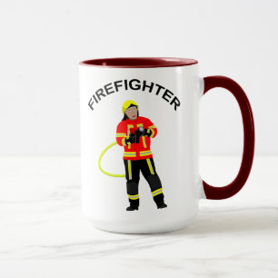 Feuerwehrmann in Einsatzkleidung Tasse