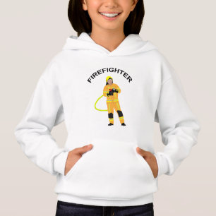 Feuerwehrmann in sandfarbener Einsatzkleidung Hoo Hoodie